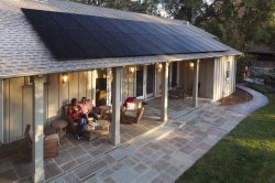 sleek solar panels on a modern home